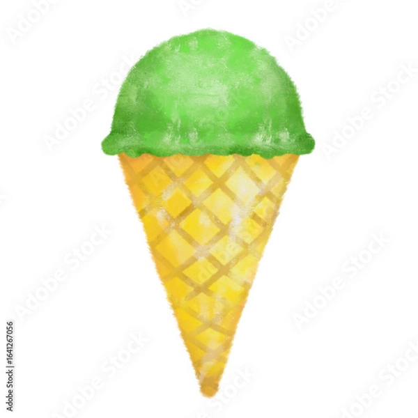 Obraz 手描きのおしゃれなアイスクリーム