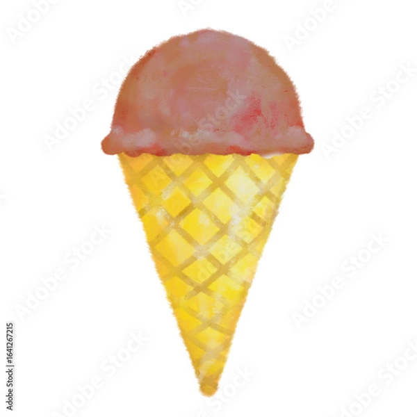 Obraz 手描きのおしゃれなアイスクリーム