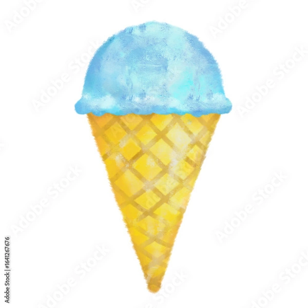 Obraz 手描きのおしゃれなアイスクリーム