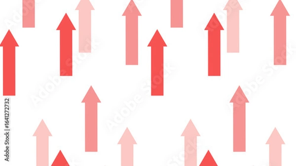 Obraz 上矢印（赤_背景透過）の背景のイラスト