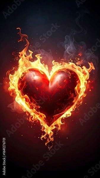 Obraz Burning heart design
