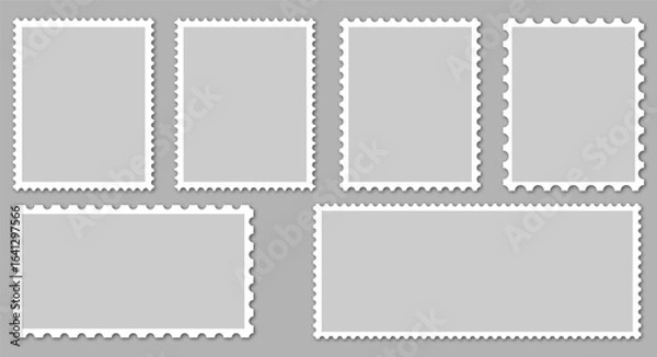 Obraz Postage stamp borders set