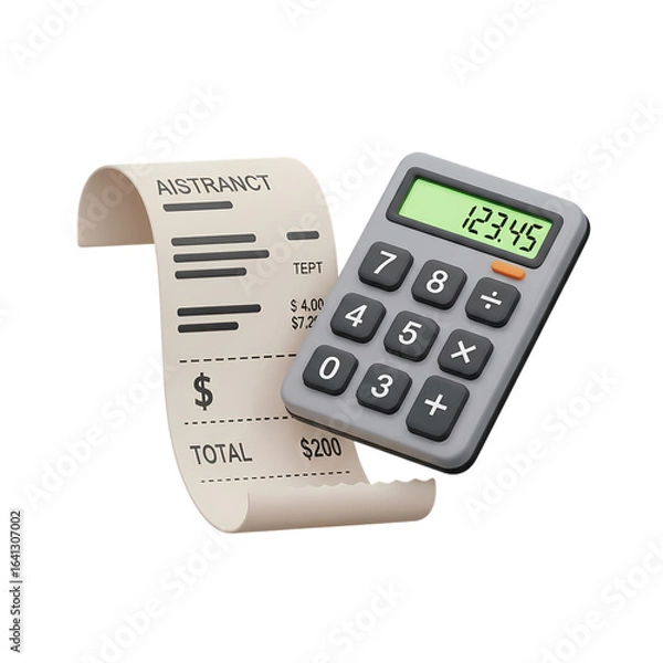 Fototapeta calculator on white background