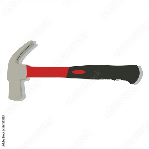 Obraz claw hammer.drawing light red hammer turnaround object hammer side,