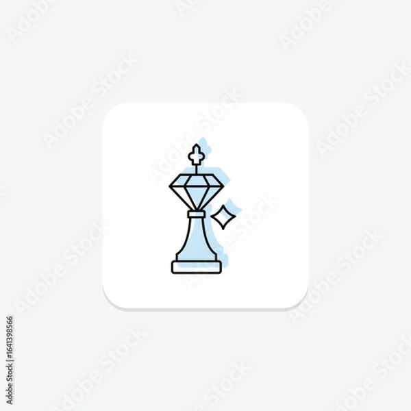 Obraz Diamond Chess Piece Pendant, vector, pixel perfect, illustrator file