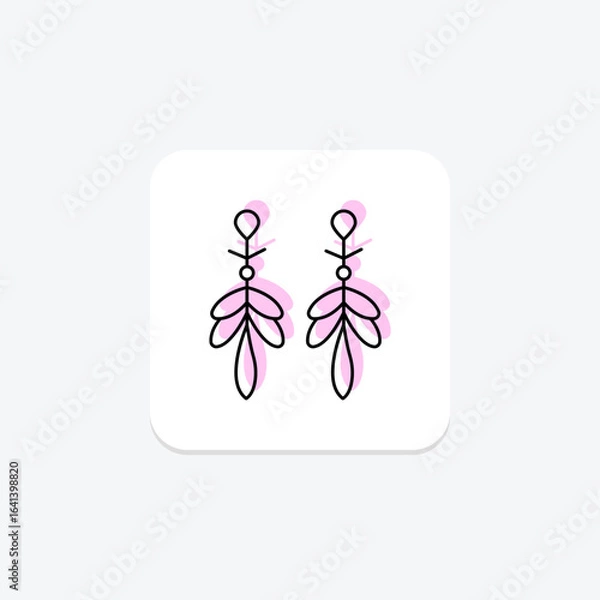 Obraz Dragonfly Wing Earrings, vector, pixel perfect, illustrator file
