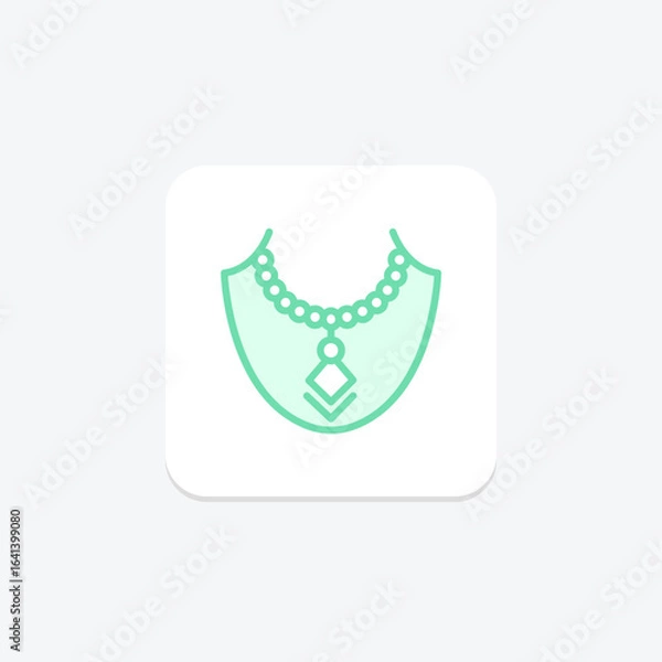 Obraz Layered Necklace, vector, pixel perfect, illustrator file