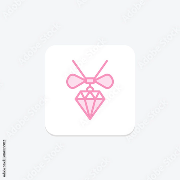 Obraz Diamond Bow Pendant, vector, pixel perfect, illustrator file