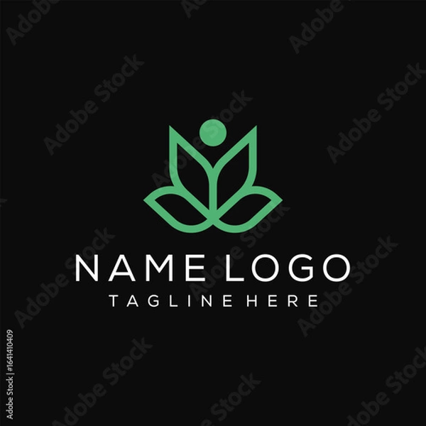 Obraz simple flower life logo design