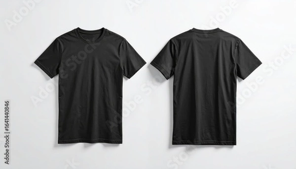 Obraz A plain black t-shirt displayed on a white background for design purposes