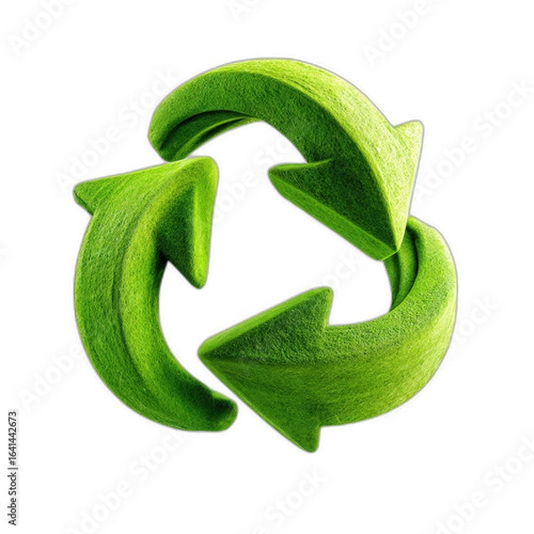 Obraz Green Grass Recycling Arrows Symbol