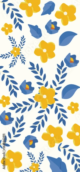 Obraz Floral Background Pattern for Elegant Designs