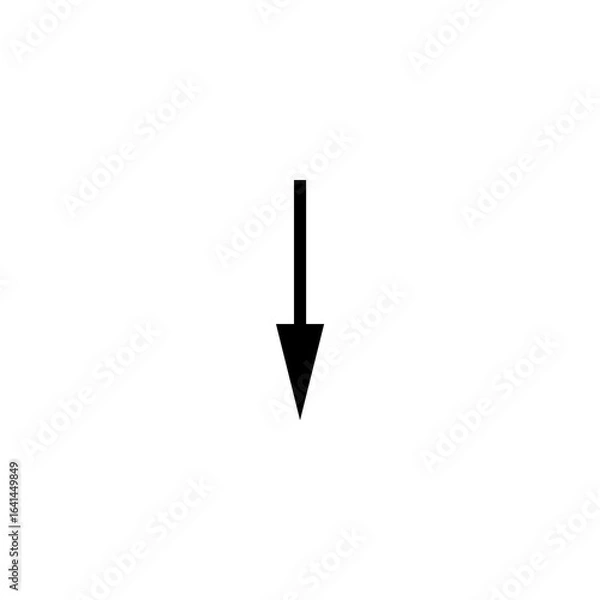 Fototapeta Down arrow icon isolated on transparent background