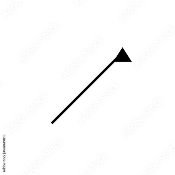 Fototapeta Up right arrow icon isolated on transparent background