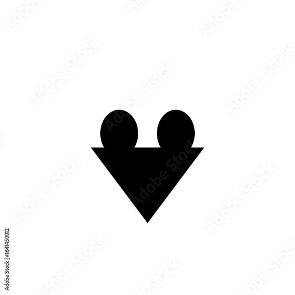 Fototapeta Heart icon isolated on transparent background
