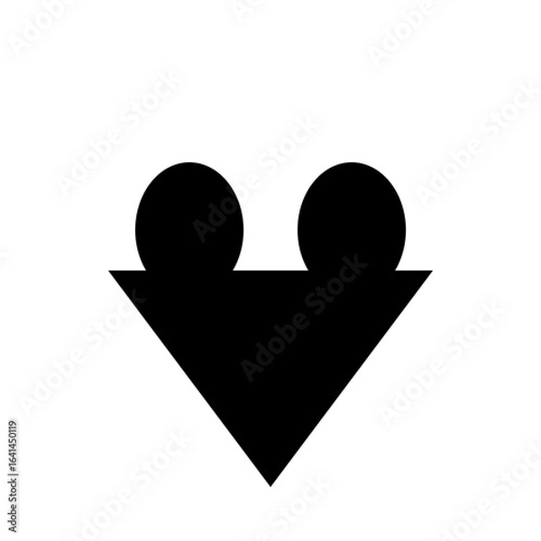 Fototapeta Heart icon isolated on transparent background