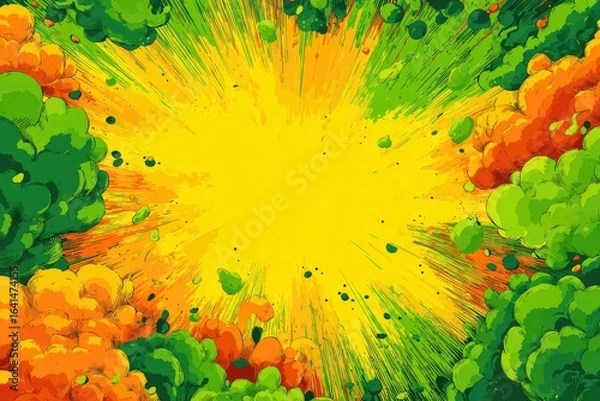 Obraz Explosive burst of vibrant colors