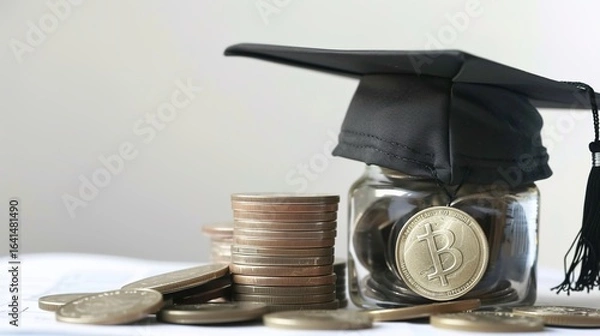 Fototapeta Cost of Education: Students Reviewing Tuition Bills, Budget Charts & Expense Trackers – Visualizing Fees, Scholarships & Financial Planning for Learning Costs in Educational Scenes