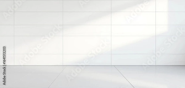Obraz Horizontal, sleek white ceramic tiles; subtle texture visible ,  modern,  repeat
