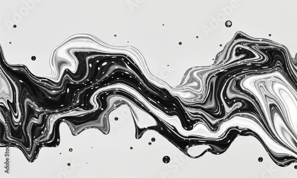 Obraz black and white abstract background vector illustration