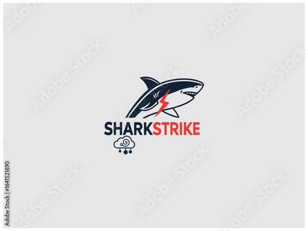 Fototapeta premium shark logo design vector, vector and illustration,