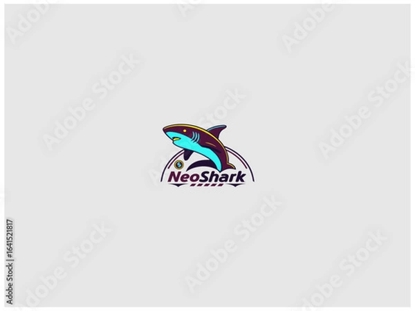 Fototapeta premium shark logo design vector, vector and illustration,