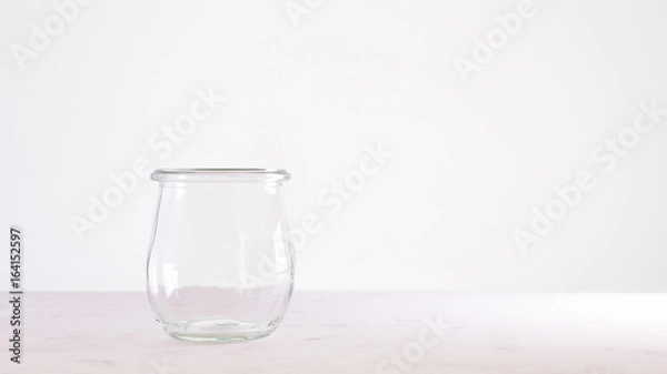 Obraz Empty jar on white