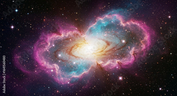 Fototapeta Massive Cosmic Storm in Vibrant Nebula
