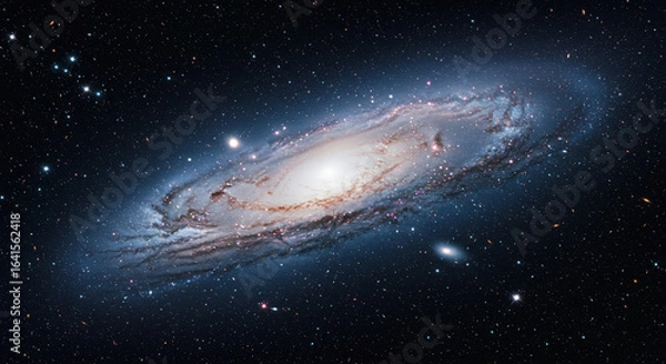 Obraz Panoramic View of Edge-On Spiral Galaxy