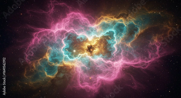 Fototapeta Massive Cosmic Storm in Vibrant Nebula