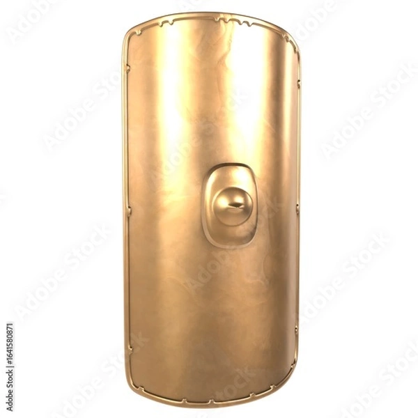 Obraz Golden shield isolated on transparent