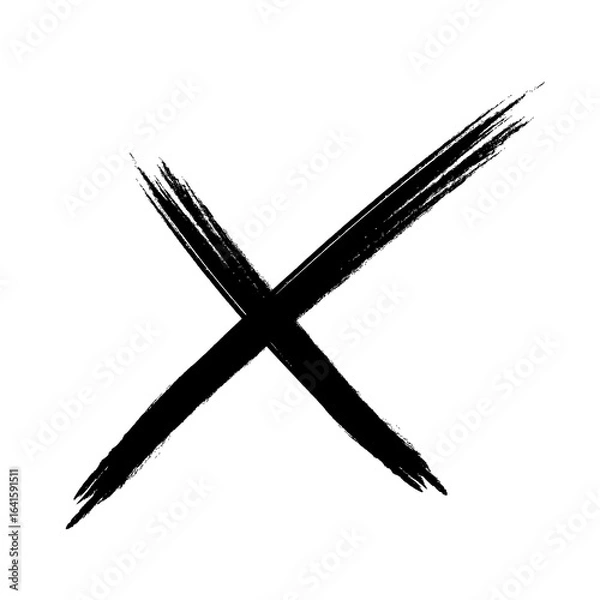 Fototapeta The X is a symbol of crossing over or separating