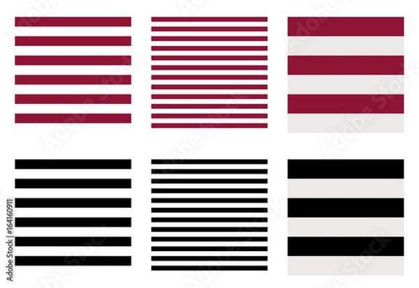 Fototapeta Set seamless striped pattern