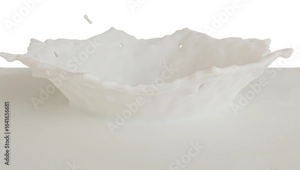 Fototapeta Splash of white milk on transparent background