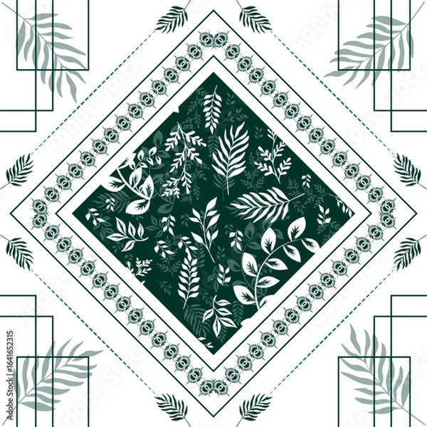 Obraz Seamless mosaic and fabric pattern 