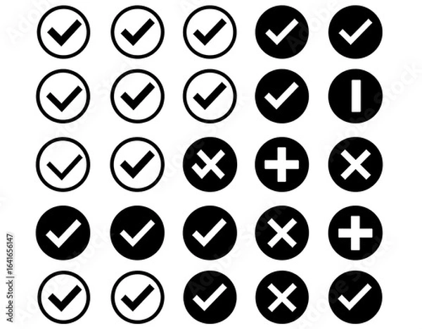 Obraz Selection confirmation and rejection pattern design offering an easy choice