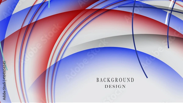 Obraz Colorful stylish wave design background