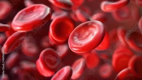 Fototapeta Comprehensive Insights into Platelets: Tiny Blood Cells Critical for Clotting, Hemostasis, and Wound Healing, Exploring Their Structure, Function, and Role in Cardiovascular Health, Hematology Researc