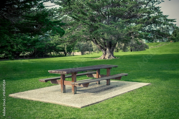 Obraz table in a garden