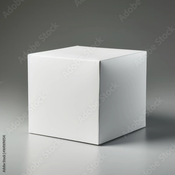 Fototapeta Realistic isolated box, cardboard box, business