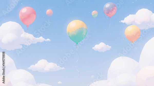Fototapeta balloons in the sky