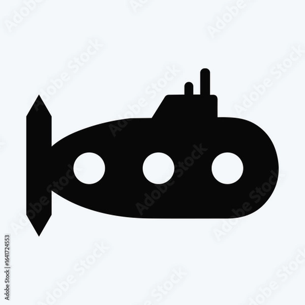 Obraz Submarine icon.  Different styles. Editable stroke.