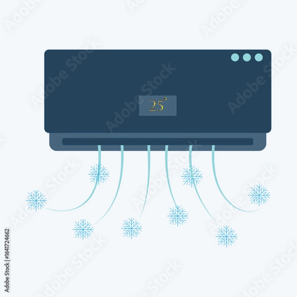 Obraz Air conditioner icons, vector,