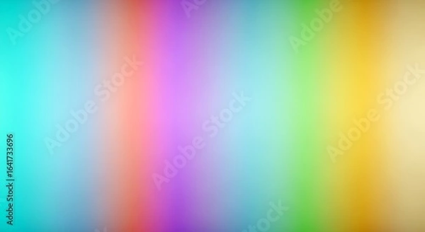 Fototapeta Horizontal rainbow gradient background with seamless color flow from turquoise to golden yellow, perfect for web design and creative applications