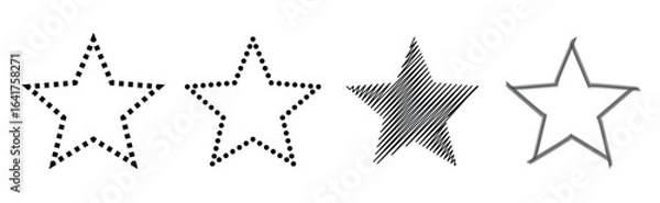 Fototapeta Star Vector Illustration Graphic Set