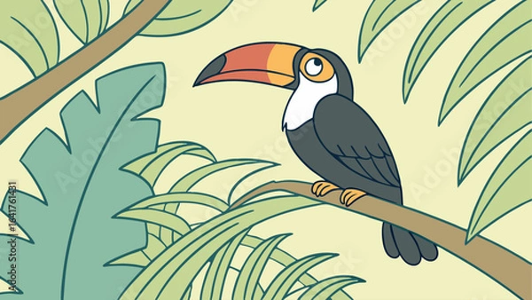 Obraz toucan on a branch