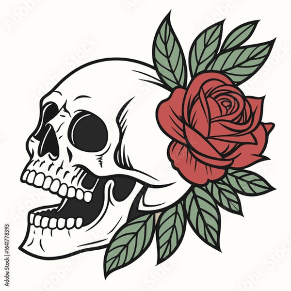 Obraz skull with roses