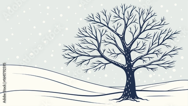 Fototapeta winter tree vector