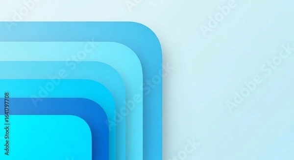 Fototapeta Modern blue geometric layered background with professional depth effect, perfect for corporate presentations and business digital designs