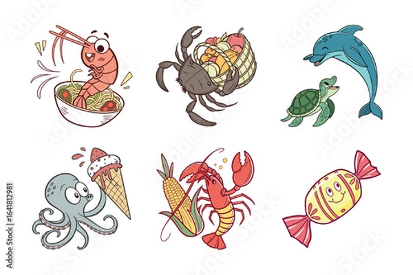 Obraz vector set of chinese zodiac signs
